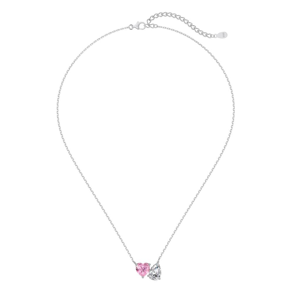 Pink Heart Pendant Necklace