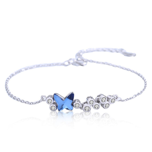 Blue Butterfly Charm Bracelet