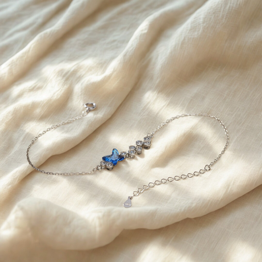 Blue Butterfly Charm Bracelet