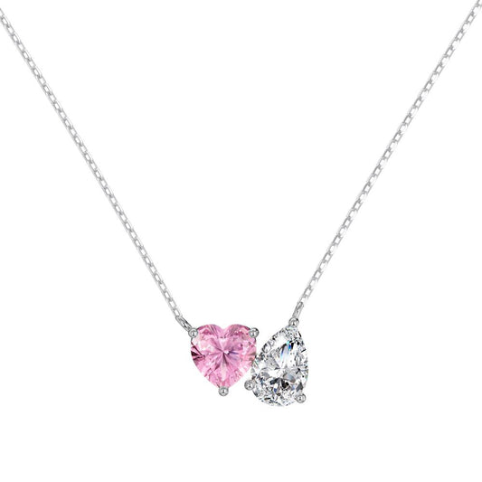 Pink Heart Pendant Necklace