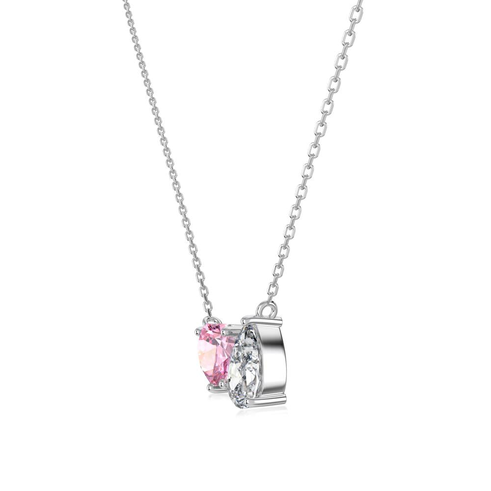 Pink Heart Pendant Necklace