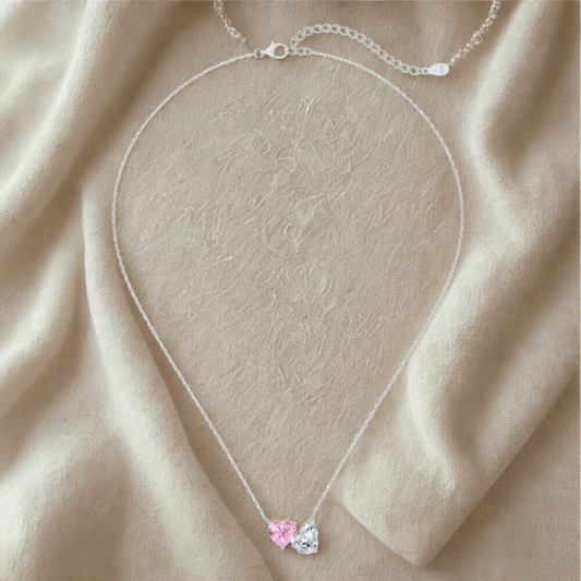 Pink Heart Pendant Necklace